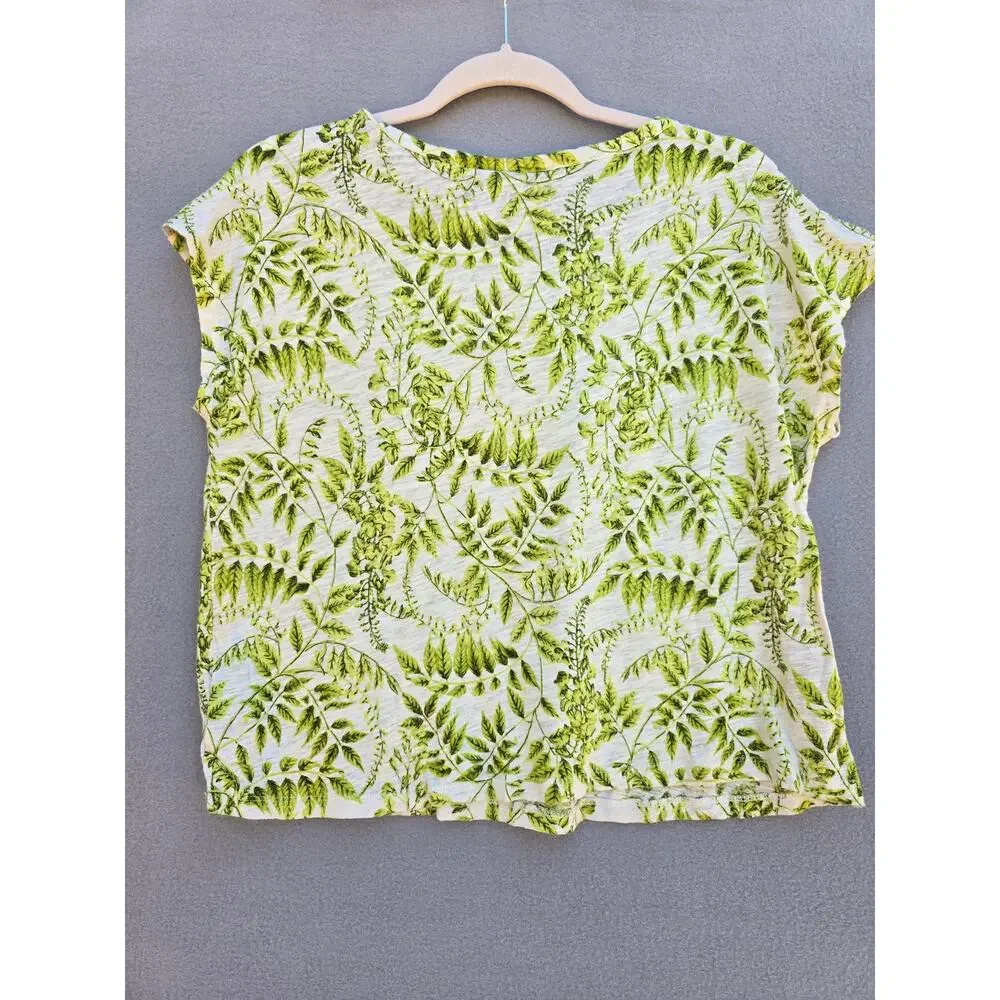 Tahari Linen Blend Sleeveless Top Medium